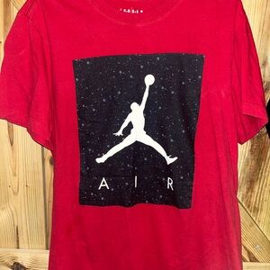 Jordan Red Tee with Iconic Logo